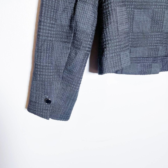 Club Monaco Polished topper Plaid Embroidered Size 6 - Picture 2 of 5